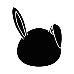 rabbit animal icon over white background vector illustration