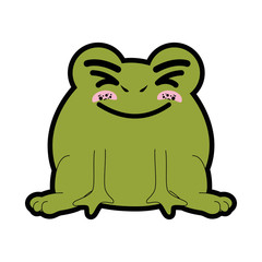 kawaii frog animal icon over white background colorful design vector illustration