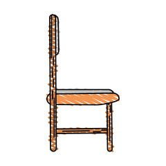 Colorful chair doodle over white background vector illustration
