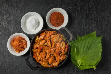 韓国料理タッカルビ チーズタッカルビ　Dak galbi(Korean chicken grilled dish)
