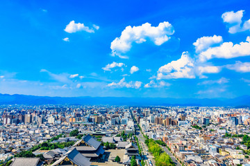 Naklejka premium Krajobrazy miasta Kioto