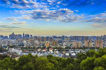 Fototapeta na wymiar Hangzhou beautiful city night view and skyline