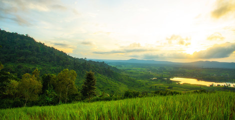 Obraz premium Landscape with beautiful sky.