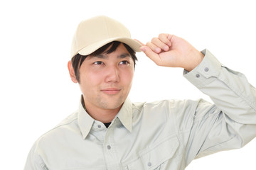笑顔の作業員
