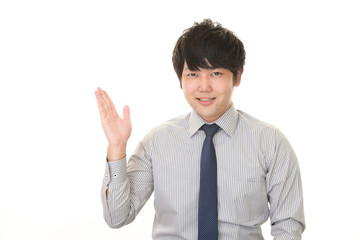 案内するビジネスマン