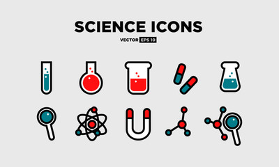 Set of Science Icons