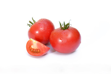 Fresh tomatoes and slice.