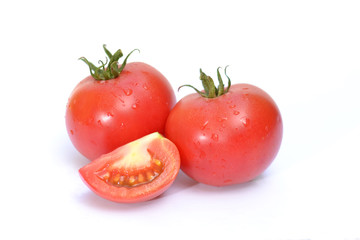 Fresh tomatoes and slice.