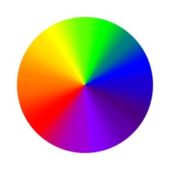 Obraz premium Circular gradient rainbow, vector round color palette cone rainbow gradient