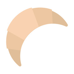 Croissant flat icon, vector sign, colorful pictogram isolated on white. Symbol, logo illustration. Flat style design