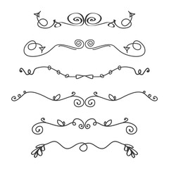 Obraz premium Doodle hand drawn dividers,graphic elements