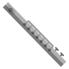 Flute musical instrument flat icon