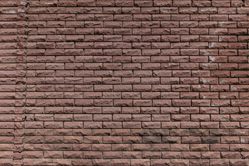 Background of old vintage red brick wall texture