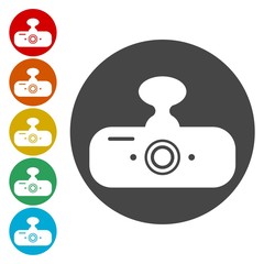 Camera vector illustration, Car digital video recorder 