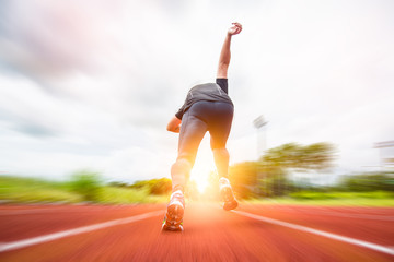 Athletes competing for victory and good health.