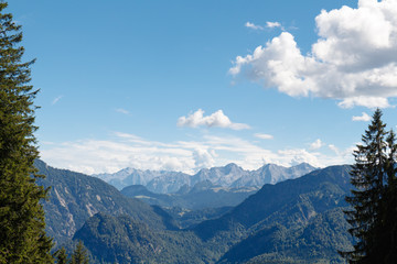 Obraz premium Alps in Bavaria, view from Mt. Unternberg, Ruhpolding