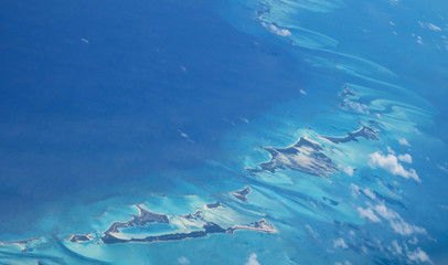Fototapeta na wymiar Les Bahamas vue du ciel