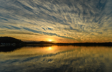 Stunning Sunrise Waterscape and Reflections on the Bay