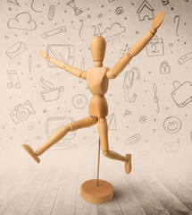 Wooden mannequin concept