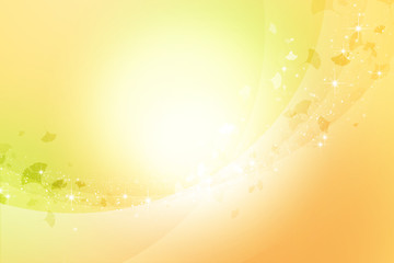 舞い上がる秋の葉（イチョウ）
