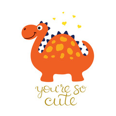 Cute dino illustration