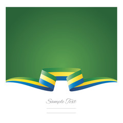 Abstract background Gabon flag ribbon