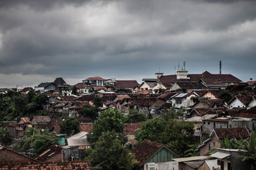 Fototapeta premium urban city poor buildings photo taken in jogja indonesia
