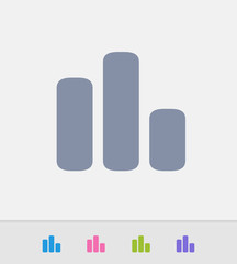 Irregular Collumn Graph - Granite Icons. A professional, pixel-perfect icon designed on a 32x32 pixel grid and redesigned on a 16x16 pixel grid for very small sizes.