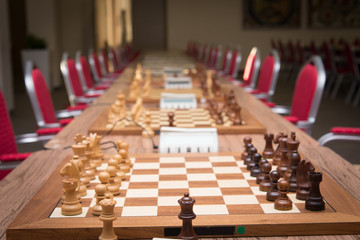 Chess equipment ready for tournament