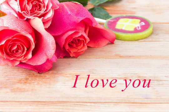 pink roses close up