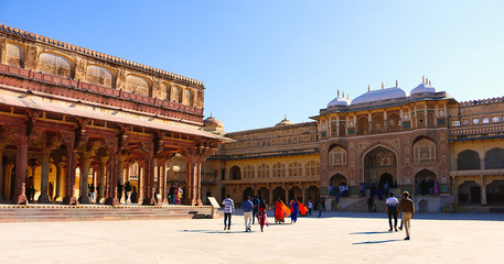 Fototapeta na wymiar Amber fort (Amer fort), Jaipur, Rajasthan, India