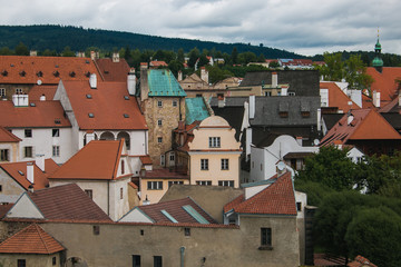 Veduta aerea del centro storico di Cesky Krumlov