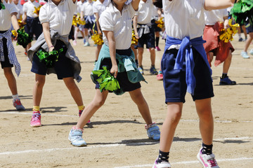 Naklejka premium 学年全員でダンス