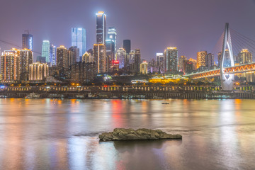 Fototapeta premium Chongqing architektoniczna sceneria i panorama