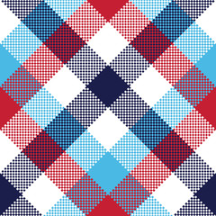 Check pixel plaid seamless pattern