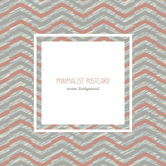 Minimalist postcard with classic background. Copy space. Moderate colors. Simple flyer design. Frame for text. For invitation, brochure cover or poster. Can be used as seamless pattern.