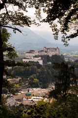 Festung Hohensalzburg, Salzburg, Ausblick vom Kapuzinerberg