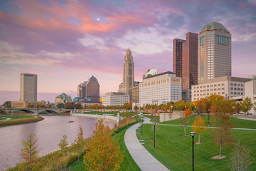 View of downtown Columbus Ohio Skyline