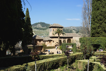 Fototapeta na wymiar Partal Palace, Palacio de Partal, in Alhambra, Granada, Andalusia