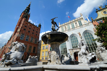 Neptune's Fountain, Gdańsk, Poland
