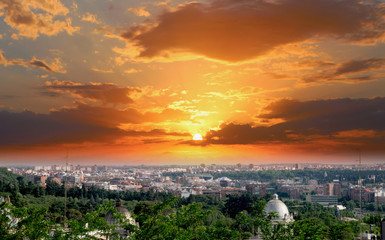 Skyline of Madrid, Spain
