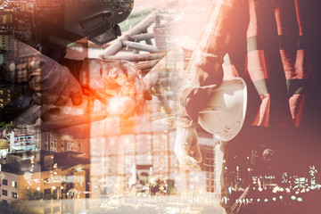 Double exposure welding and logistics system with developed cities