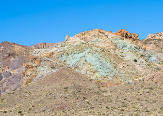 Fototapeta na wymiar Turquoise Lava Landscape in Tenerife, Spain