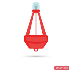 Sea buoy color flat icon for web and mobile design
