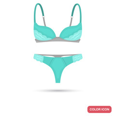 Set of underwear for women color flat icon for web and mobile design
