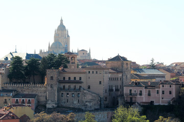 Obraz premium View to the center of Segovia, Spain 