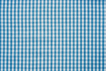 blue and white checkered fabric background texture