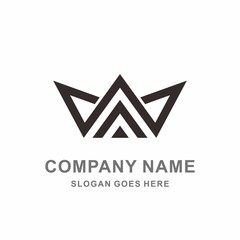 Geometric Outline Crown Square Triangle Jewelry Fashion Beauty Business Company Stock Vector Logo Design Template 