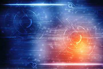 Digital Abstract technology background, 3d rendering