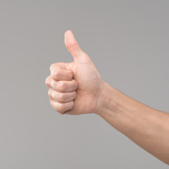 Hand sign thumbs up